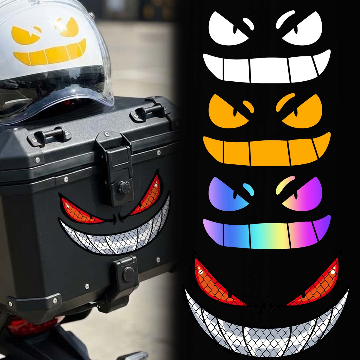 Scooter Helmet Set - Naklejki na motocykl JDM Demon Eyes