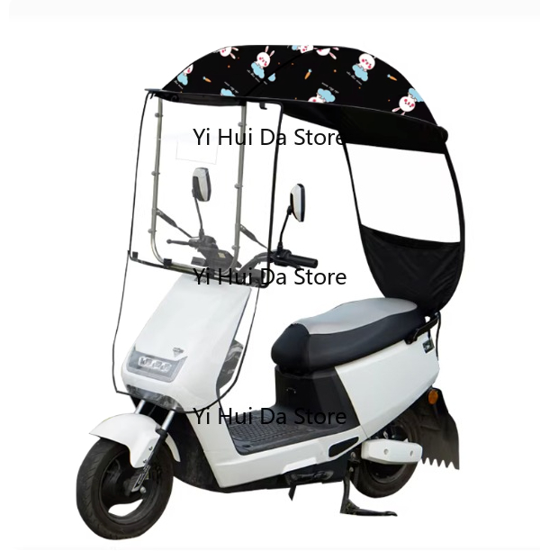 Electric Scooter Rain Cover - Osłona przeciwsłoneczna do pojazdów elektrycznych, markiza,