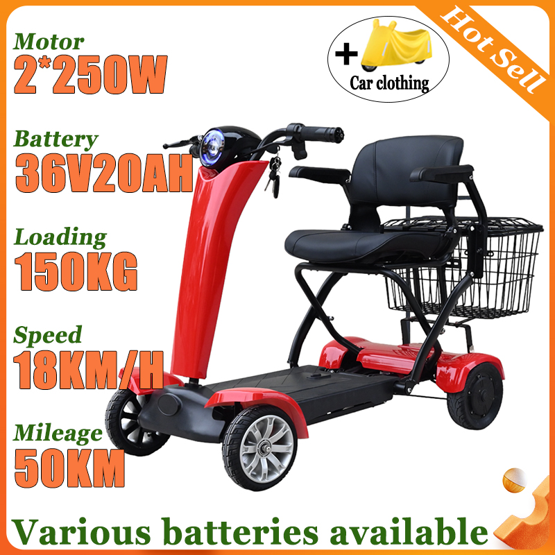 Folding Electric Scooter - NOWY 4-kołowy automatyczny składany elektryczny skuter
