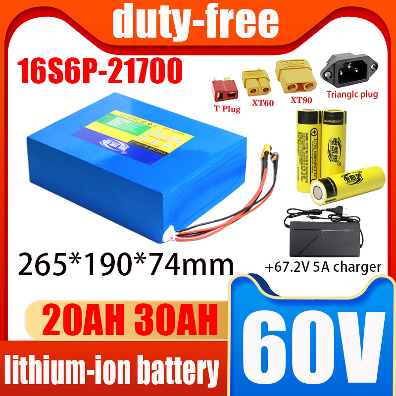 100% Nowy akumulator litowo-jo – 60V 30Ah 21700 Battery Pack recenzja i cena