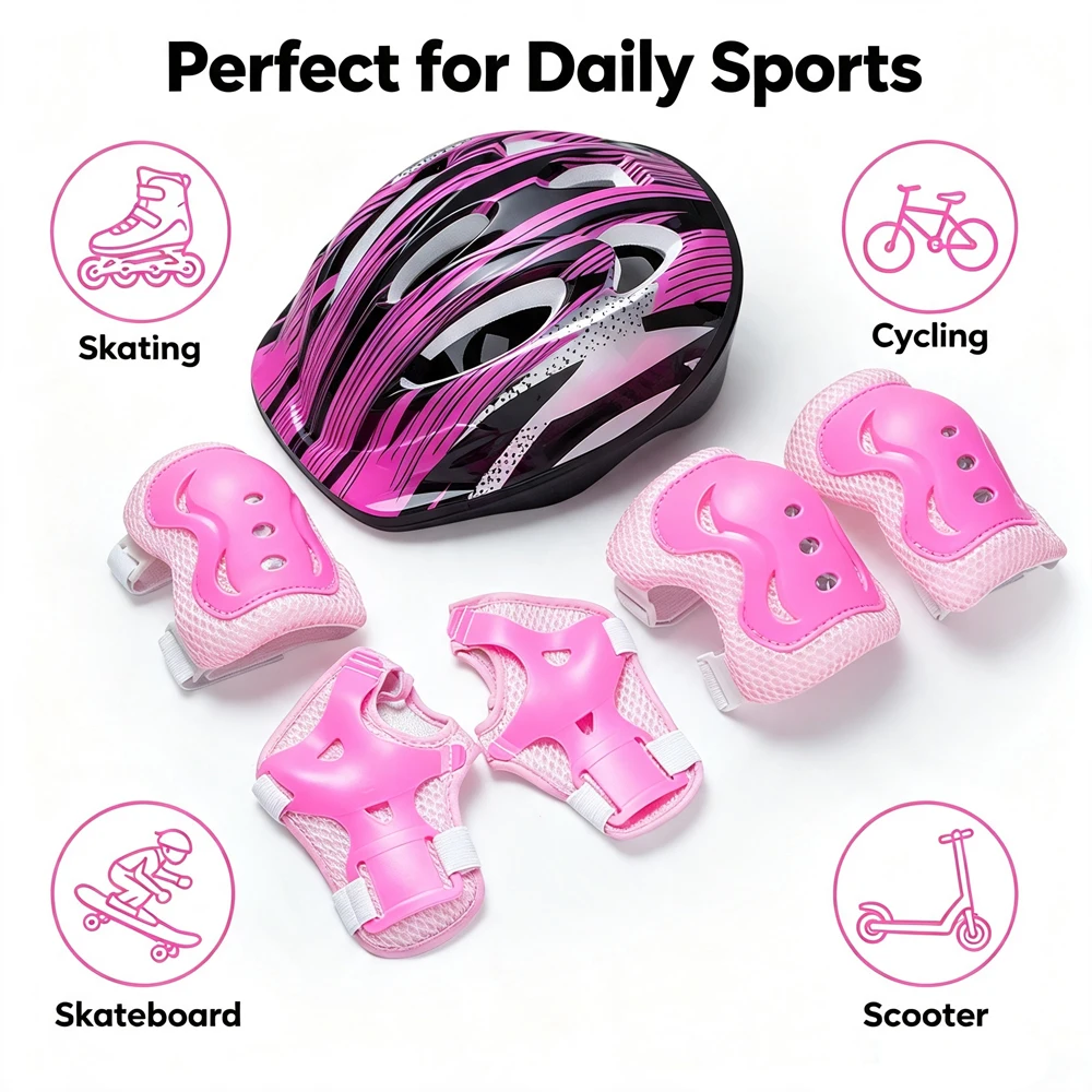 7-częściowy zestaw do jazdy na – Scooter Helmet Set recenzja i cena