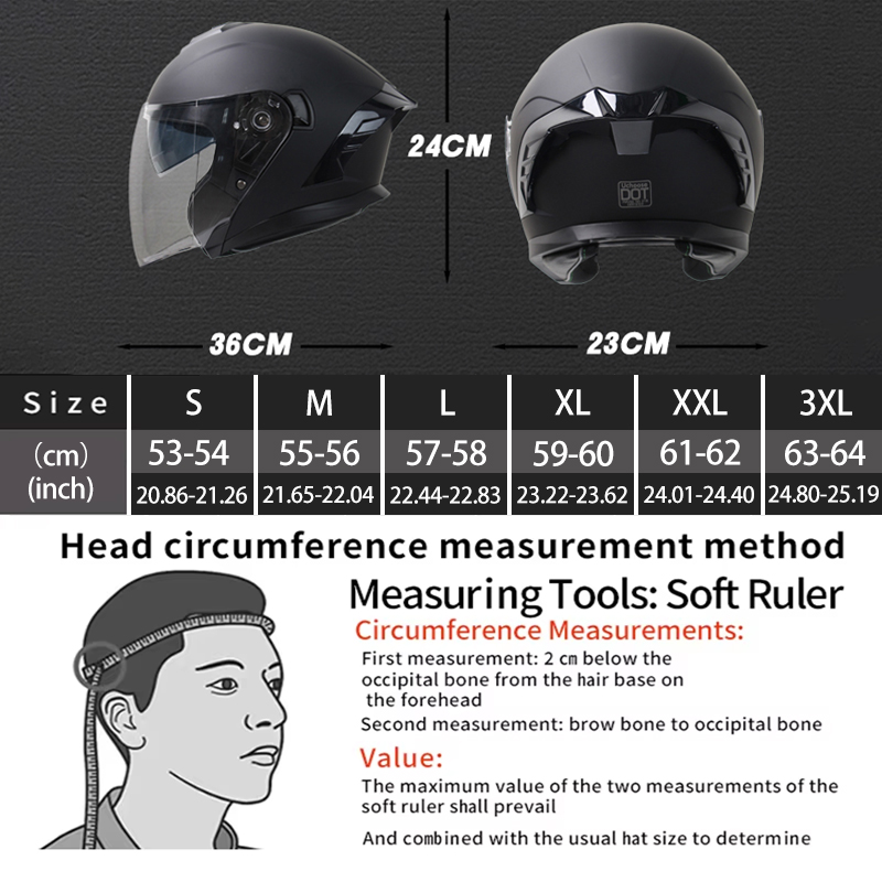 Kask motocyklowy otwarty 715 d – Scooter Helmet Set recenzja i cena